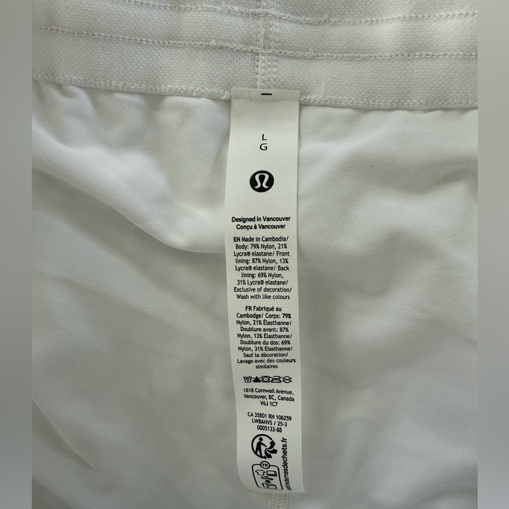Lululemon Athletica NWT White Textured Mesh Tennis Skirt - Picture 6 of 7